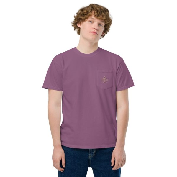 unisex garment dyed pocket t shirt berry front 63964c8c017a8