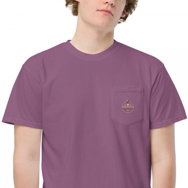 unisex garment dyed pocket t shirt berry zoomed in 63964c8c0163e