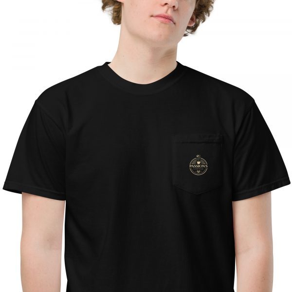 unisex garment dyed pocket t shirt black zoomed in 63964c8c00dcf