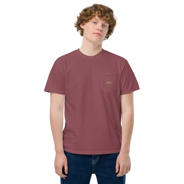 unisex garment dyed pocket t shirt brick front 63964c8c0130f