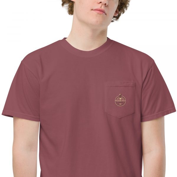 unisex garment dyed pocket t shirt brick zoomed in 63964c8c0117b