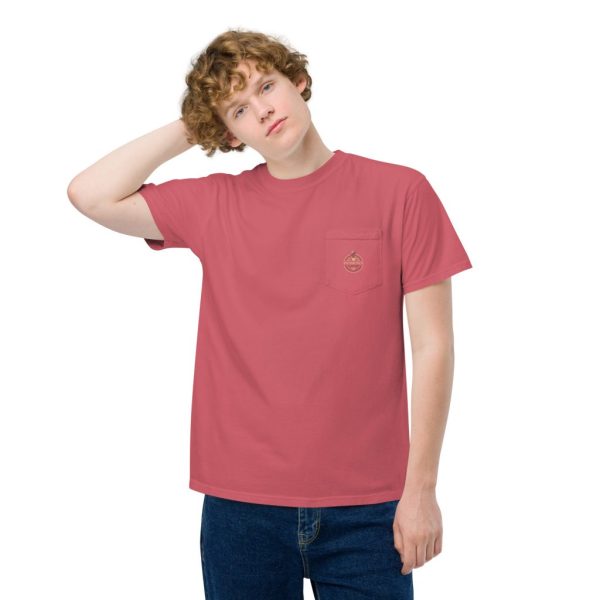 unisex garment dyed pocket t shirt watermelon front 2 63964c8c029a8