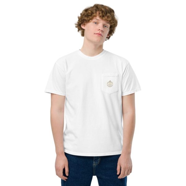 unisex garment dyed pocket t shirt white front 63964c8c03f41