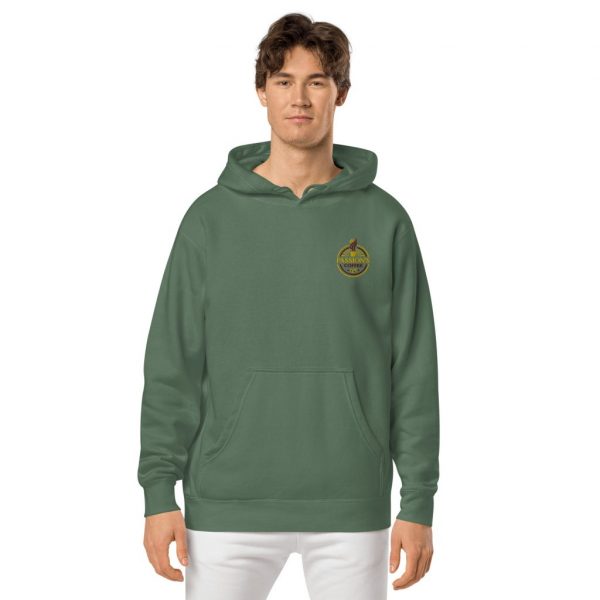 unisex pigment dyed hoodie pigment alpine green front 639648d23b540