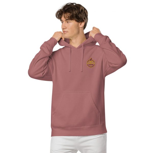 unisex pigment dyed hoodie pigment maroon front 2 639648d23d0cd